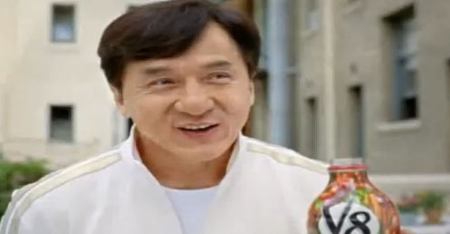Jackie Chan in the new V8 commercials